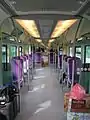 The interior of a KLIA Transit train.