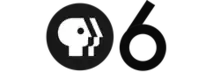 The PBS logo in black next to a sans-serif 6 in black.