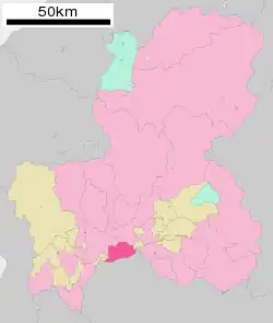 Location of Kakamigahara in Gifu Prefecture