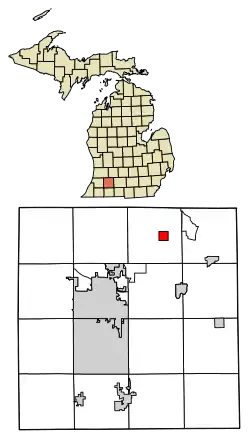 Location of Richland, Michigan