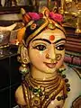 This is the Kamadenu at the temple, she is the Vahana of the devi