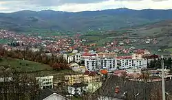 Panorama of the town of Kamenica