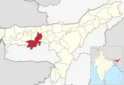Location in Assam
