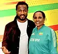 Kamuzu Kass with African first women Olympic Gold medalist and current Ethiopian Athletics federation  President Derartu Tulu