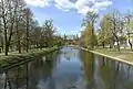The Piaseczyński Canal seen from Myśliwiecka Street