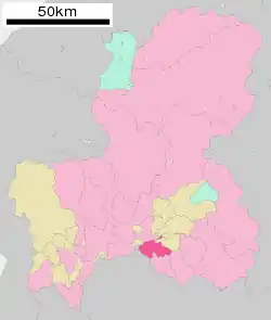 Location of Kani in Gifu Prefecture