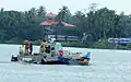 Kerala Coastal Police boat on patrol.