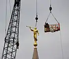 Installation of statueMarch 24, 2011