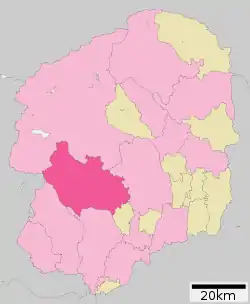 Location of Kanuma in Tochigi Prefecture