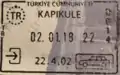 Entry stamp from Kapıkule (border with Bulgaria)