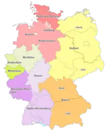 The fourteen Oberligas in Germany