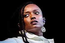 Kelela performing in 2018
