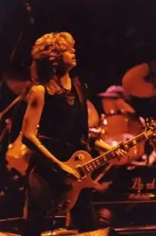 Johnson performing in 1982
