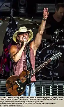 Chesney performing in 2013