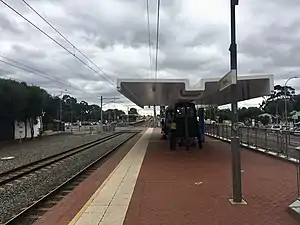 Brick platform with shelter
