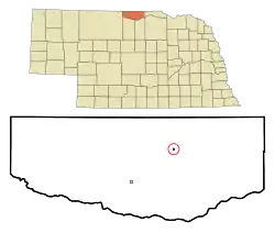 Location of Burton, Nebraska