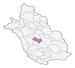 Location of Khafr County in&nbsp;Fars&nbsp;province