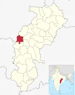 Location in Chhattisgarh