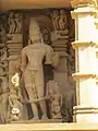 Sculpture (outer wall), Lakshman Temple, Khajuraho, India