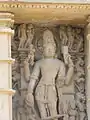 Sculpture (outer wall), Lakshman Temple, Khajuraho, India