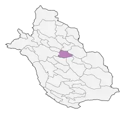 Location of Kherameh County in&nbsp;Fars&nbsp;province