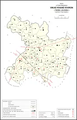 Map showing Dhurai (#548) in Khiron CD block