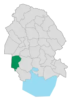 Location of Khorramshahr County in&nbsp;Khuzestan&nbsp;province