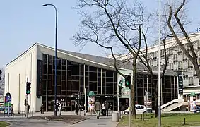 Kijów Cinema (foreground) and the Cracovia Hotel (background) in Krakow