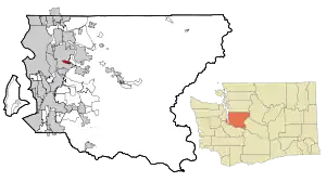 Location of Eastgate, Washington