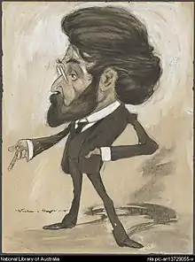 Caricature of politician King O'Malley by Dyson.