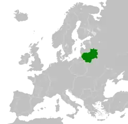 Location of Lithuania in ca. 1263
