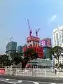 Kingkey Finance Tower under construction in 2009.