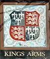 The royal arms of England as depicted on the Kings Arms pub in Blakeney, Norfolk