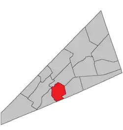 Location within Kings County, New Brunswick.