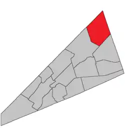 Location within Kings County, New Brunswick.