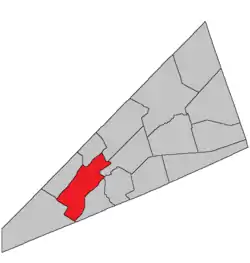 Location within Kings County, New Brunswick.