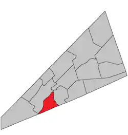 Location within Kings County, New Brunswick.
