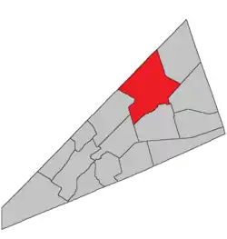 Location within Kings County, New Brunswick.