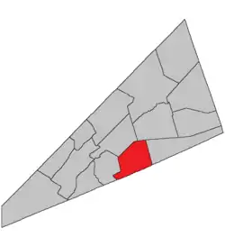 Location within Kings County, New Brunswick.
