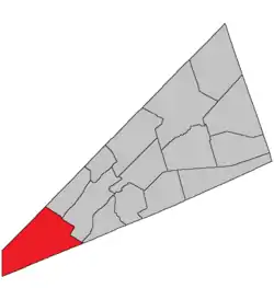 Location within Kings County, New Brunswick.