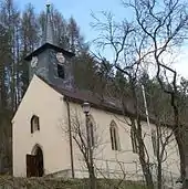 Church surrounded by trees