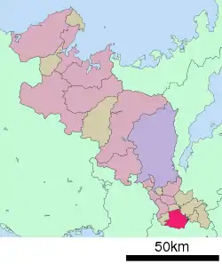 Location of Kizugawa in Kyoto Prefecture