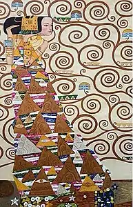 Detail of the frieze by Gustav Klimt in the Stoclet Palace, Brussels (1905–1911)