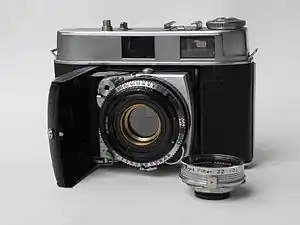 Retina IIC (Type 029) with convertible front lens unit removed, 1957–58