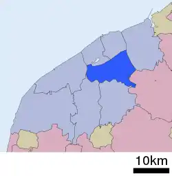 Location of Kōnan-ku in Niigata City