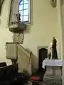 Interior, nave pulpit