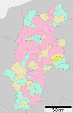 Location of Koumi in Nagano Prefecture