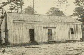 Kowaliga school's first main building (image from prior to 1909)