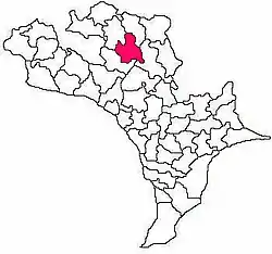 Mandal map of Krishna district showing Reddigudem mandal (in Rose Colour)