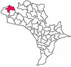 Mandal map of Krishna district showing  Vatsavai mandal (in Rose Colour)